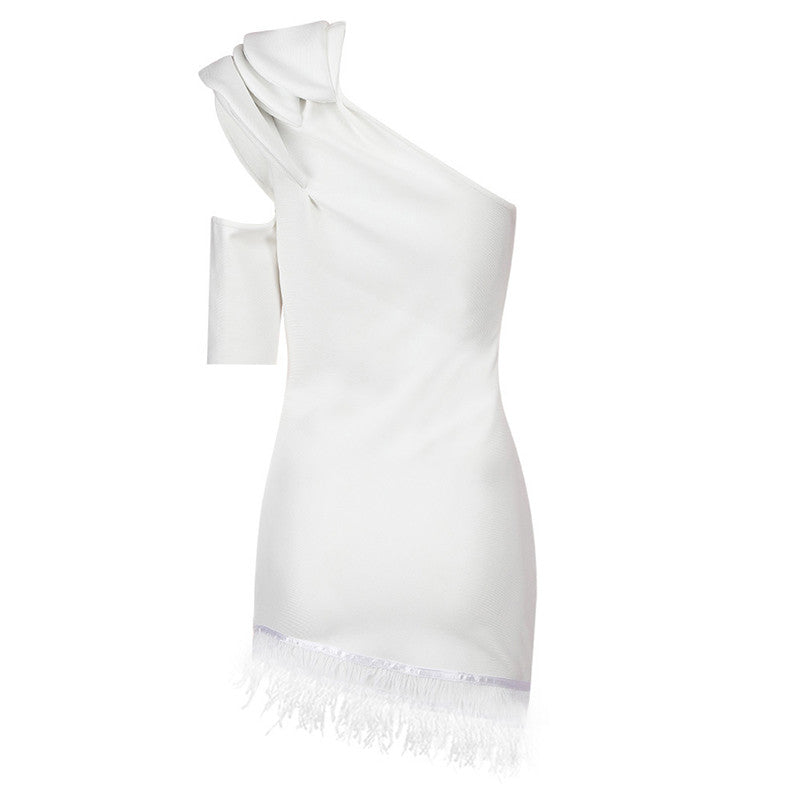 Feather short dress