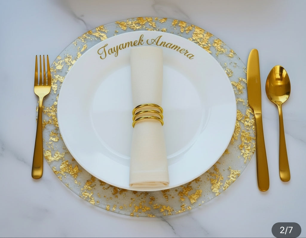 Decorative Pressed Leaf Charger Plates 16cm (6.3") Rental | Tayamek Anamera