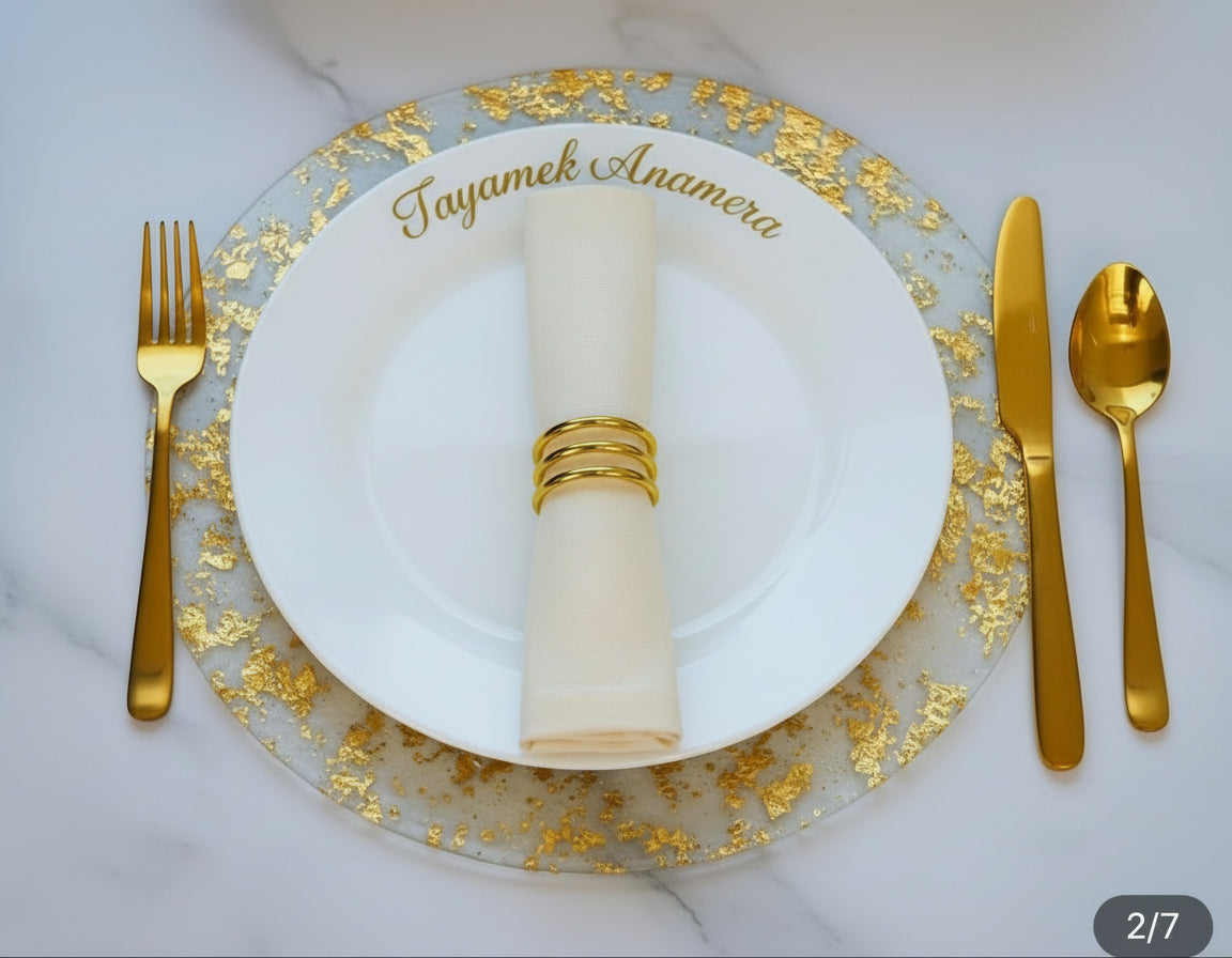 Decorative Pressed Leaf Charger Plates 16cm (6.3") Rental | Tayamek Anamera