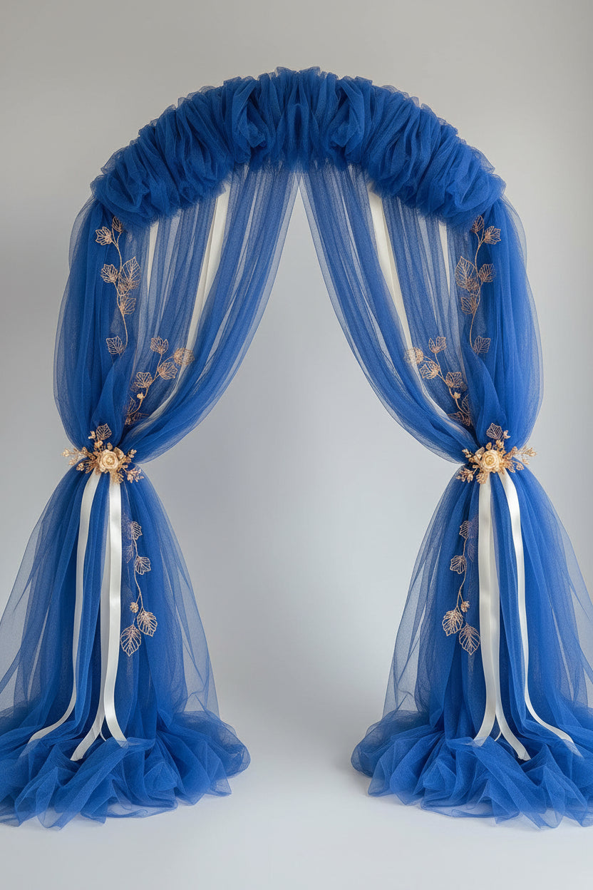 Royal Blue Sheer Tulle Roll Rental (157.4 inches)