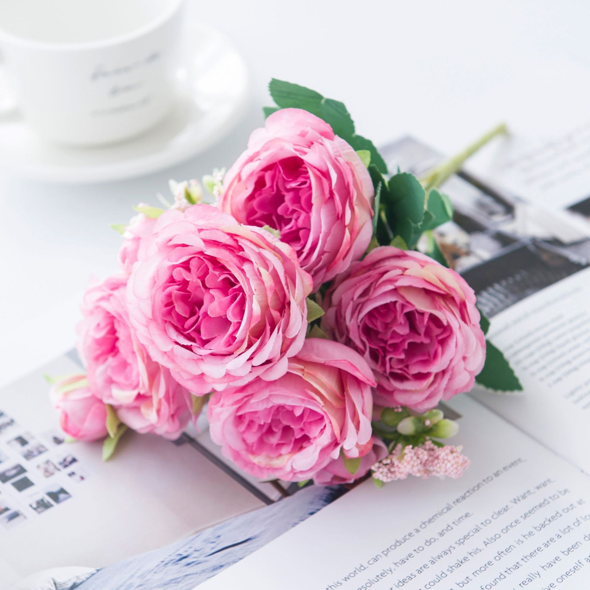 White peony bouquet Vase Decoration