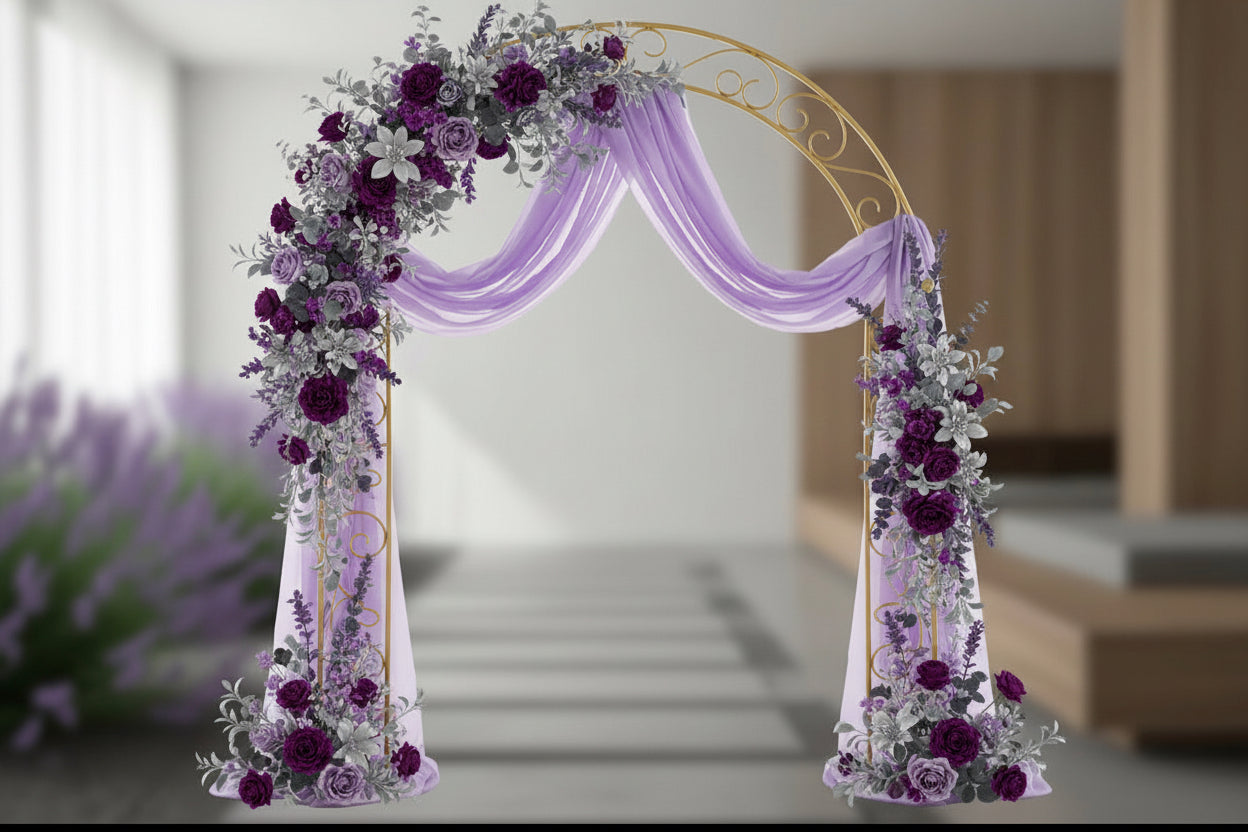 Lavender Sheer Curtain Fabric - 1 Roll