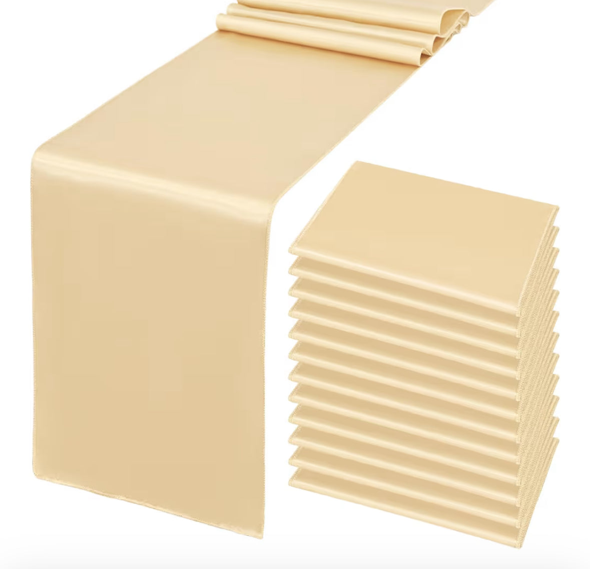 Satin Table Runner – 12 x 108 in | Tayamek Anamera Rental