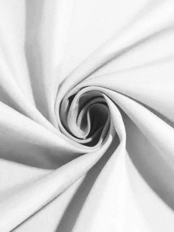 Serviettes de Table Polyester 20x20" - Blanc et Doré - Ensemble de 4