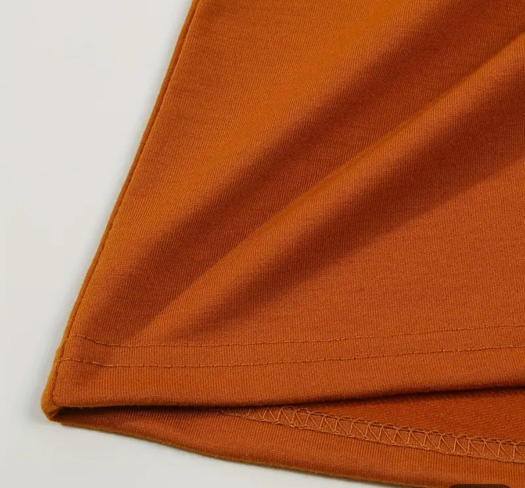 Men's Retro Short Sleeve Shirt – Orange | Tayamek Anamera