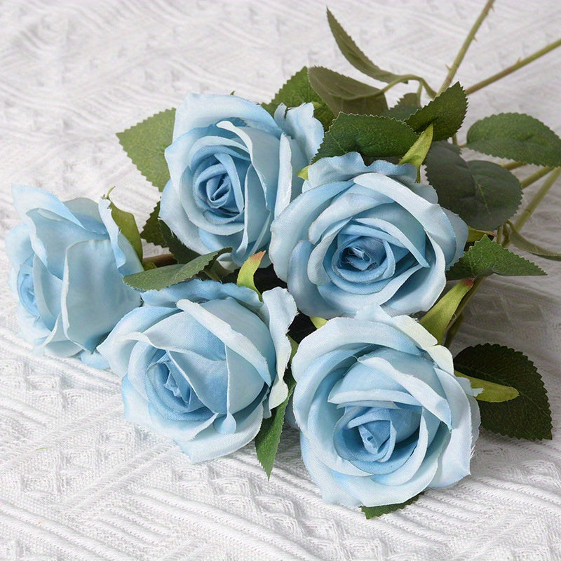 12pcs Realistic Artificial Rose Bouquet for Weddings, Birthdays, and More - Long Stem Roses for Floral Arrangements and Home Decor - Perfect Gift for Valentine's Day, Mother's Day, and Birthdays