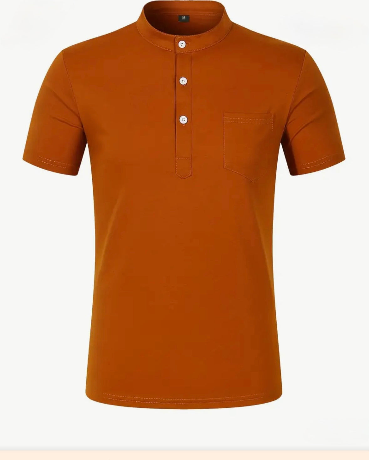 Men's Retro Short Sleeve Shirt – Orange | Tayamek Anamera