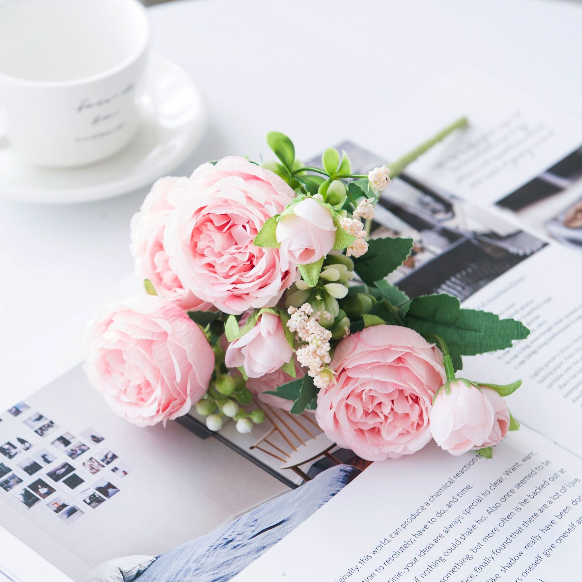 White peony bouquet Vase Decoration