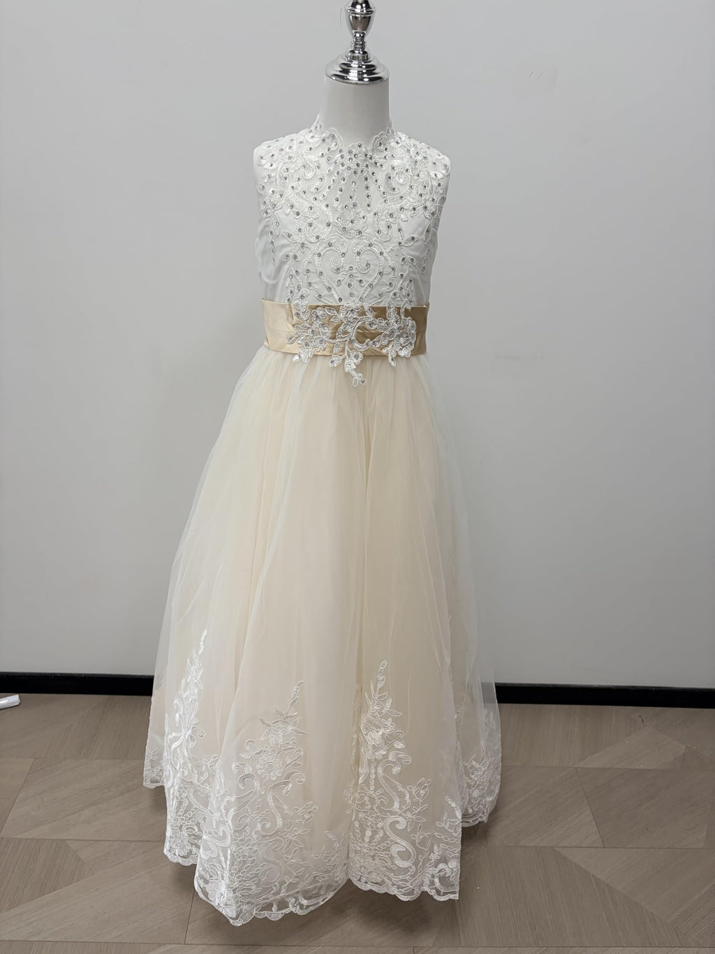 Girls Lace Princess Dress for Birthday Party Wedding Bridesmaid Prom Formal Ball Gown Puffy Tulle Dresses
