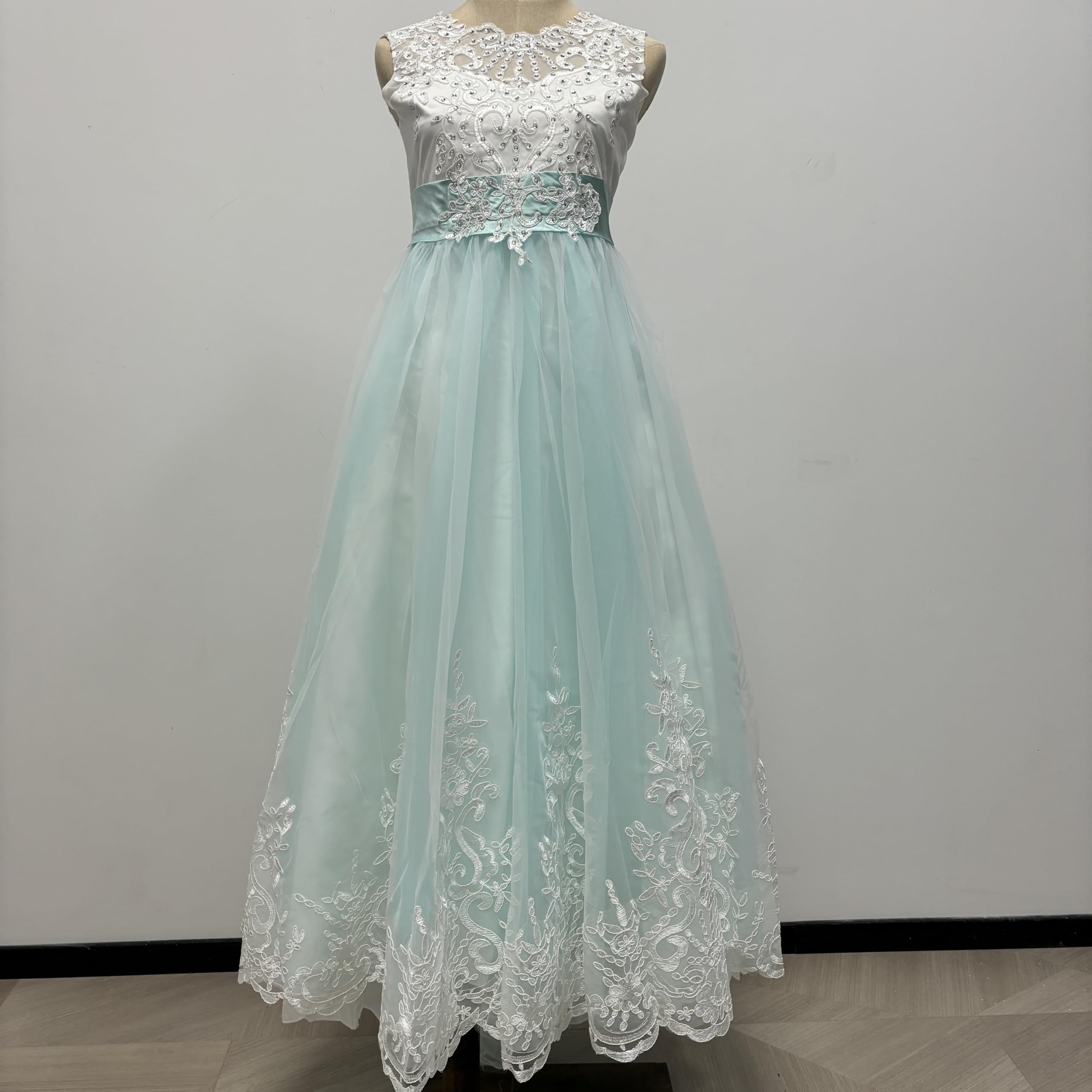 Girls Lace Princess Dress for Birthday Party Wedding Bridesmaid Prom Formal Ball Gown Puffy Tulle Dresses