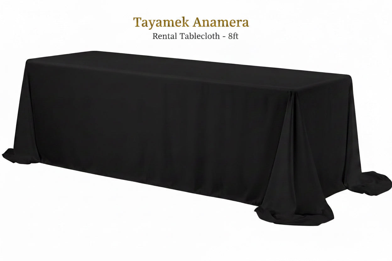 Tablecloth 90 x 132 Inch – Location | Nappe Rectangulaire pour Table de 8 Pieds