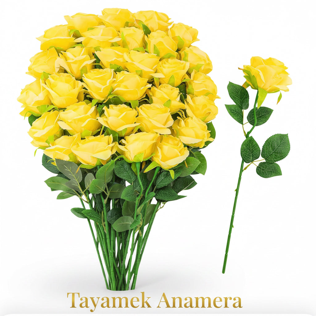Roses Artificielles avec Tiges | Location Tayamek Anamera