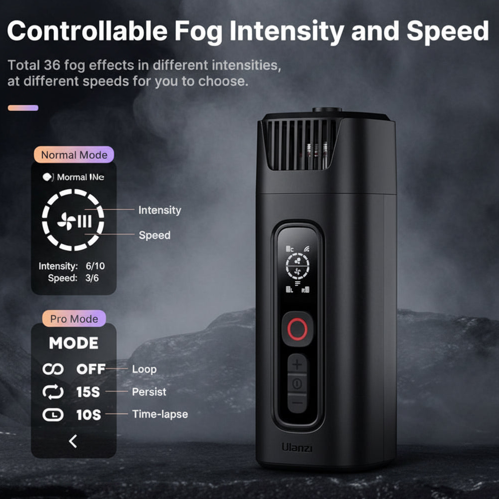 Rental – ULANZI FM02 FILMOG X Portable Fog Machine | 30W Battery Powered Handheld Smoke Machine