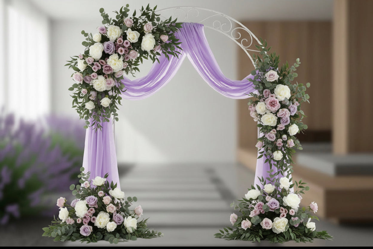 Lavender Sheer Curtain Fabric - 1 Roll