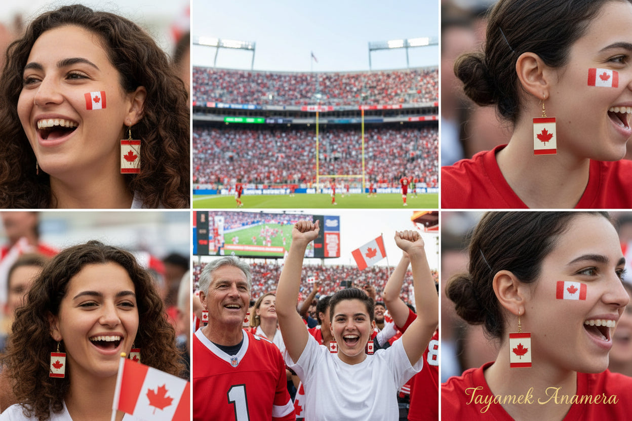 Canada Day & World Cup Earrings | Boucles d'Oreilles Canada