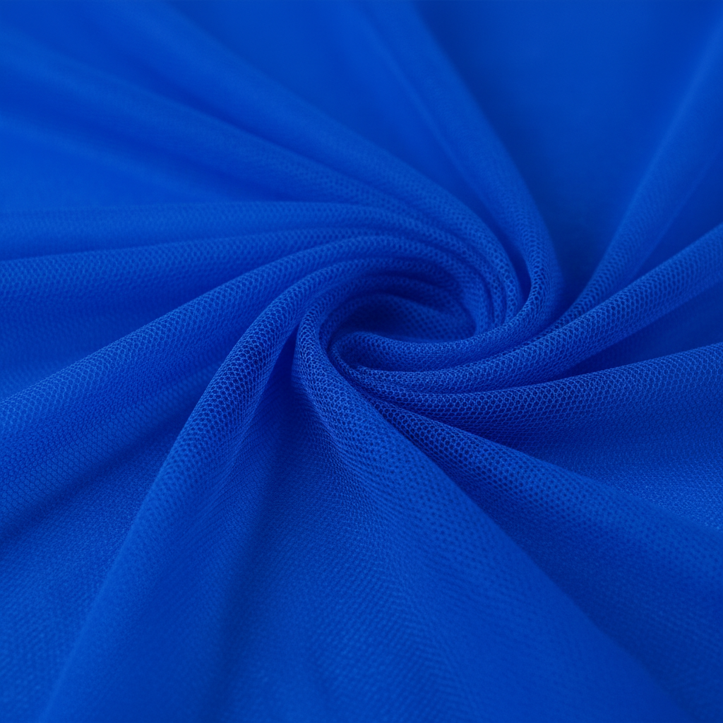 Bright royal blue tulle fabric