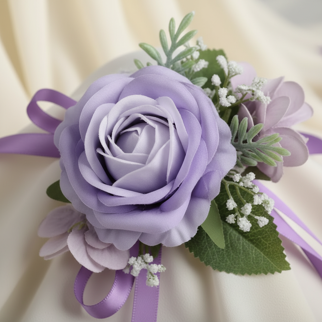 Détail corsage violet