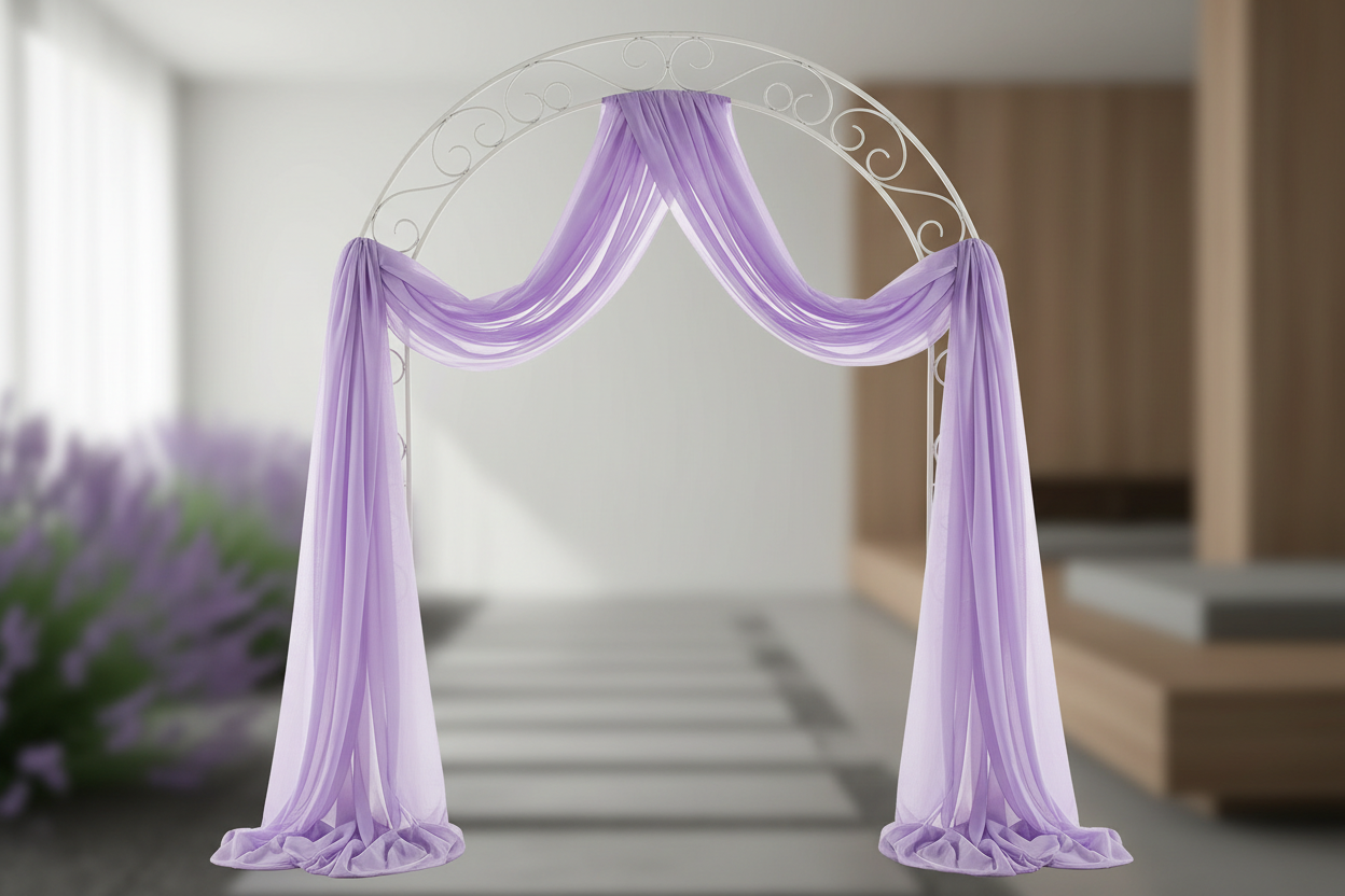Lavender Chiffon Wedding Arch