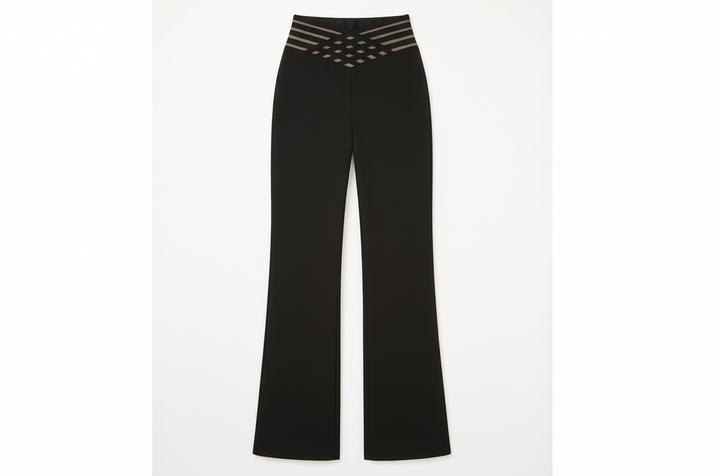 Pantalon noir à plat
