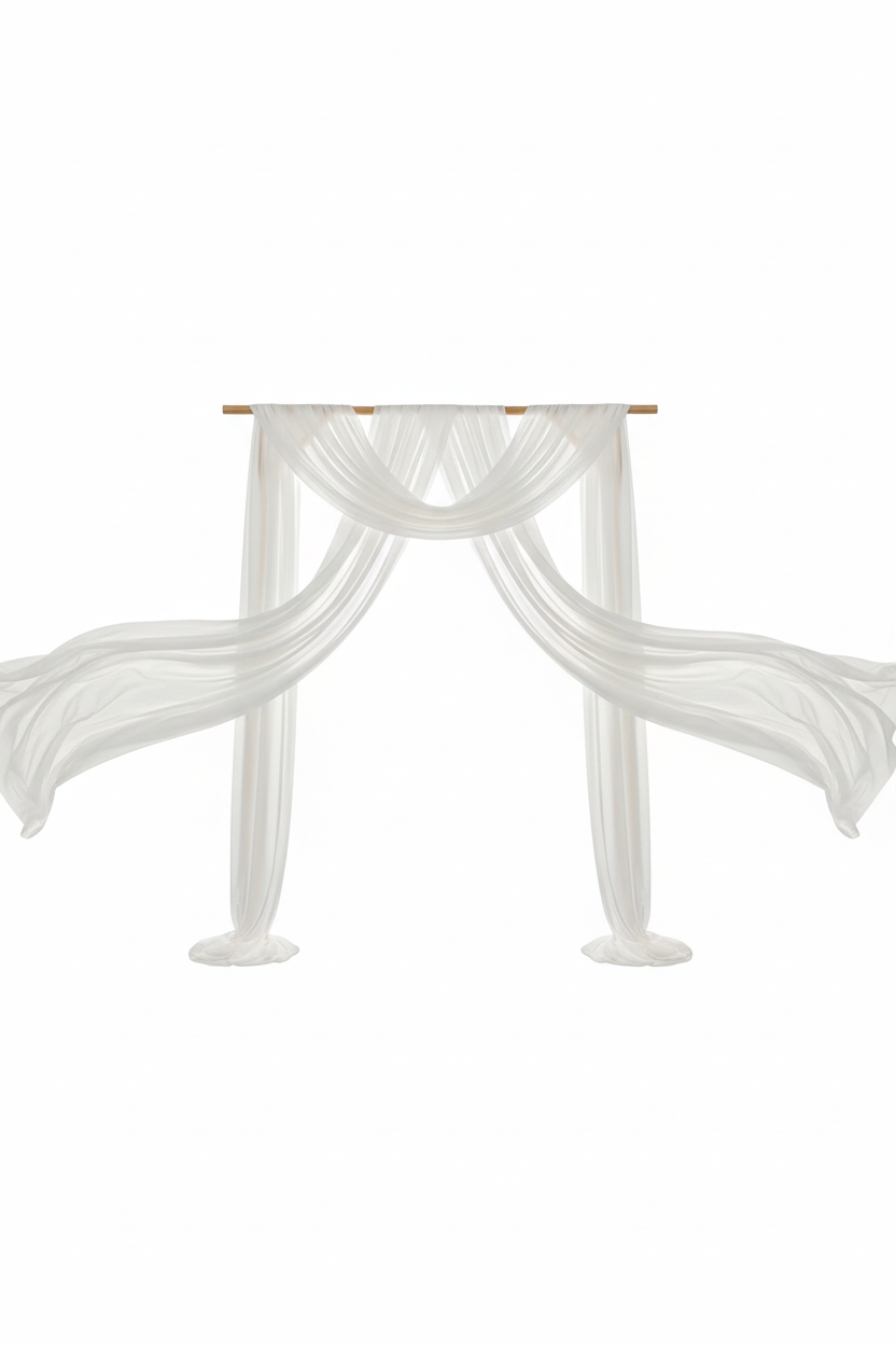 Rideau mousseline blanche