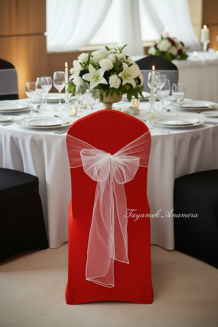 Ruban de chaise en tulle mariage